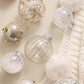 【預購】聖誕樹 櫥窗裝飾 夢幻白色透明閃粉聖誕球掛件