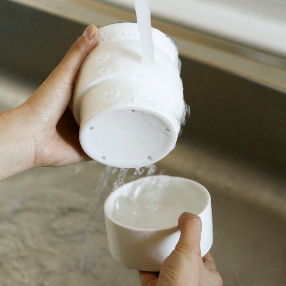【預購】韓國進口 Dailylike 簡約陶瓷可拆瀝水筒套裝 (2入) - Cnjpkitchen ❤️ 🇯🇵日本廚具 家居生活雜貨店