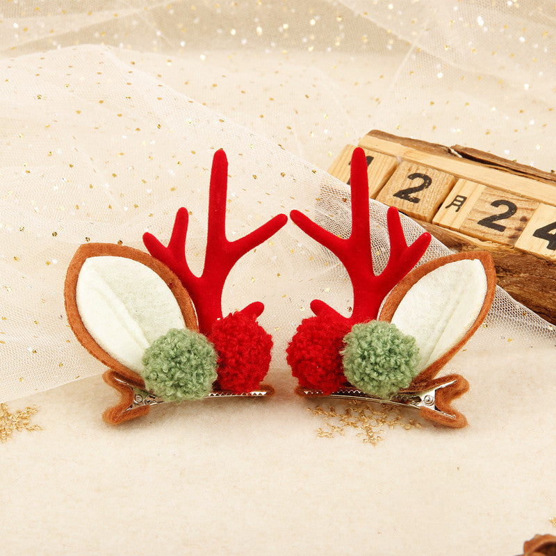 【預購】聖誕鹿造型頭飾 毛絨耳朵髮夾 - Cnjpkitchen ❤️ 🇯🇵日本廚具 家居生活雜貨店