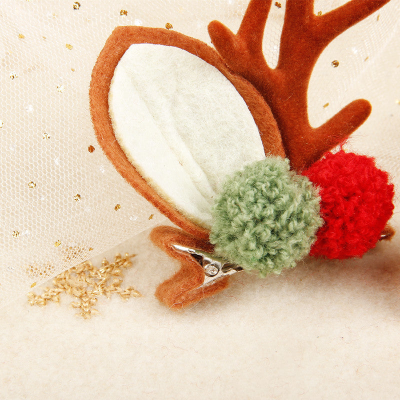 【預購】聖誕鹿造型頭飾 毛絨耳朵髮夾 - Cnjpkitchen ❤️ 🇯🇵日本廚具 家居生活雜貨店