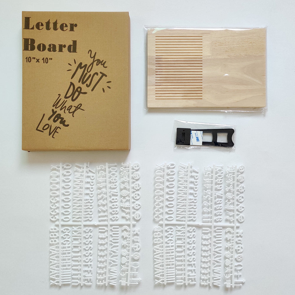 【預購】無印風 DIY純橡木字母板  (含支架,330個字母及相框)