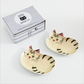 【預購】直立貓貓陶瓷調味碟/醬油碟 (1對2入)