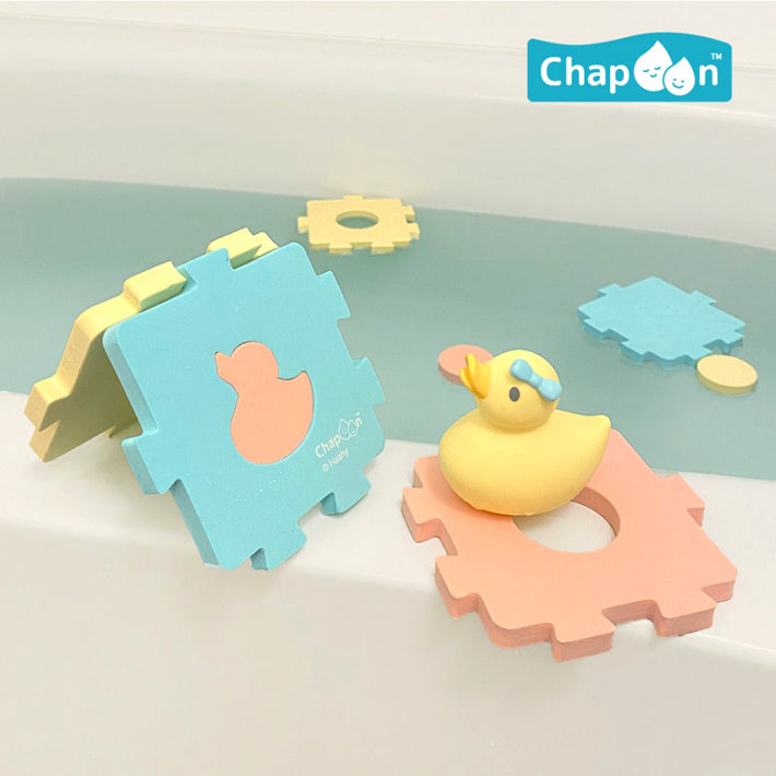 【預購】日本進口 Hashy Chapn 粉彩鴨鴨洗澡玩具拼圖