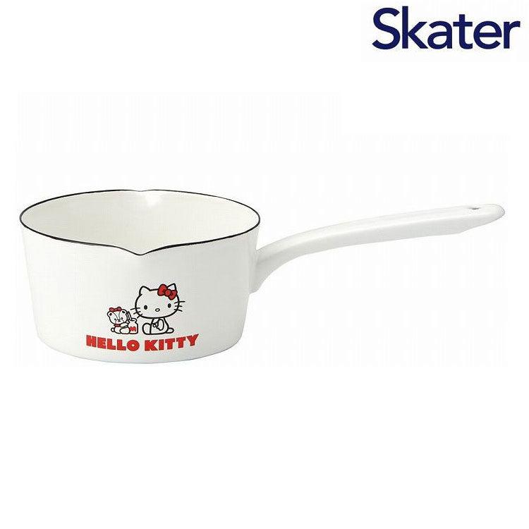 【預購】日本進口 SKATER Hello Kitty 雙口搪瓷牛奶鍋 (1.2L) - Cnjpkitchen ❤️ 🇯🇵日本廚具 家居生活雜貨店