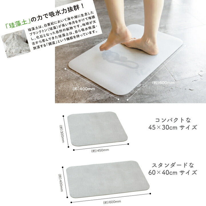 【預購】日本進口 台灣製 可摺疊矽藻土複合軟型浴墊