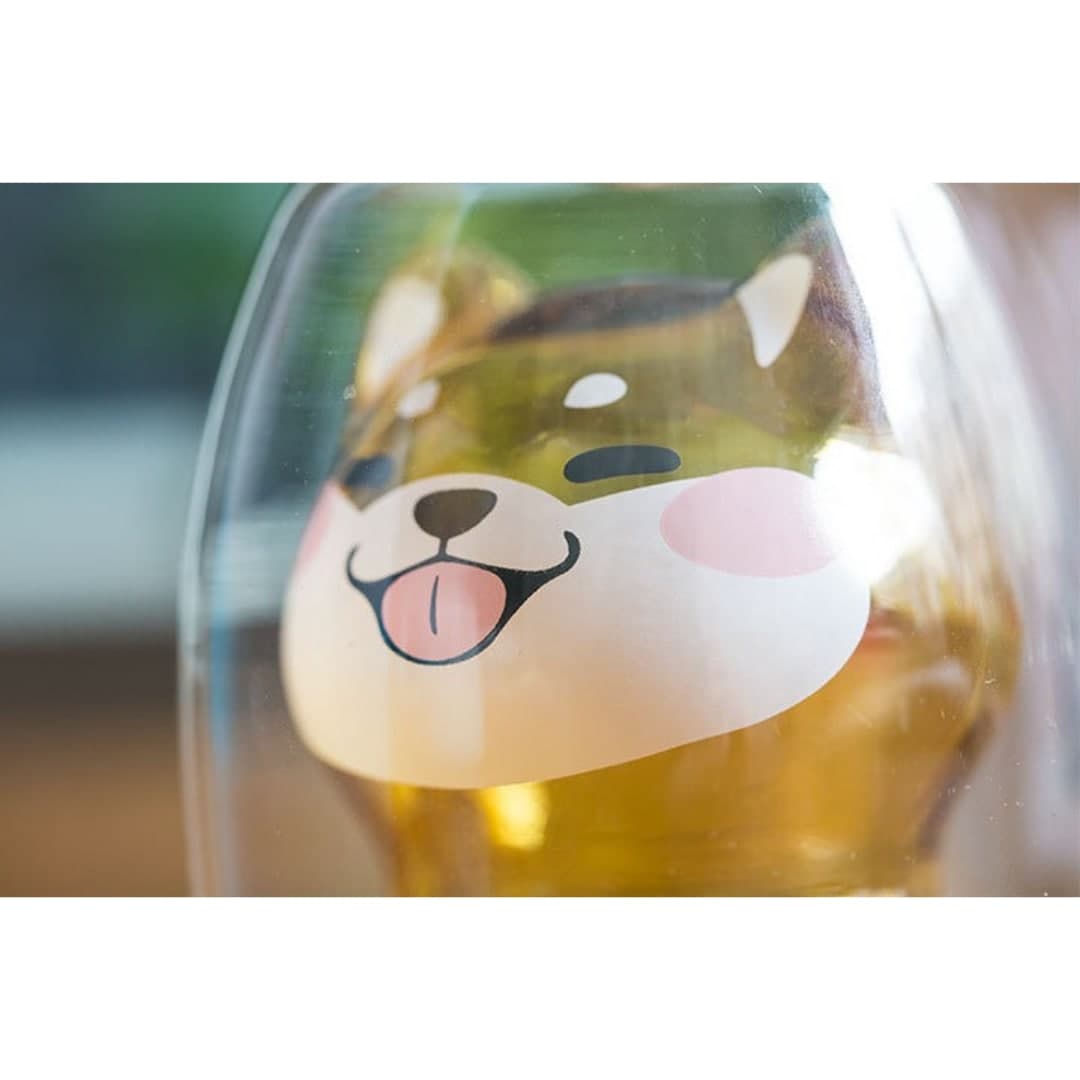 【預購】立體雙層柴犬造型耐熱玻璃杯 - Cnjpkitchen ❤️ 🇯🇵日本廚具 家居生活雜貨店