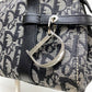 【 In-Stock 】Dior Trotter 花紋銀色Logo皮革波士頓手拿包